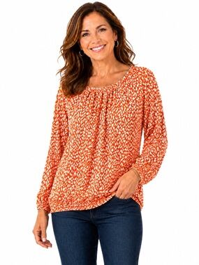 Michael Kors Vibrant Peasant Blouse